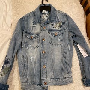 Floral jean jacket